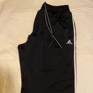 Adidas Black 100% Polyester Athletic Men Pants L